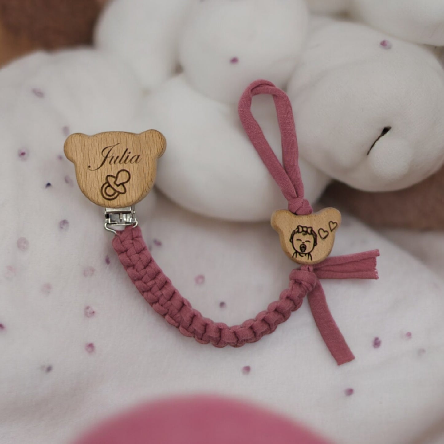 "Sweetheart Grip" – Personalisierte Schnullerkette