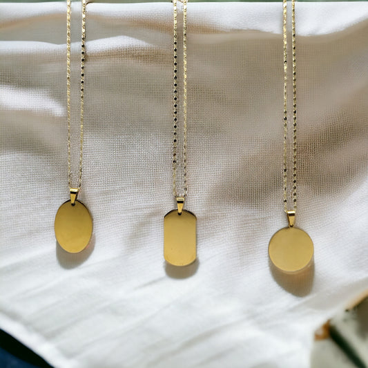 Elegante Kette in Gold mit Personalisierter Gravur