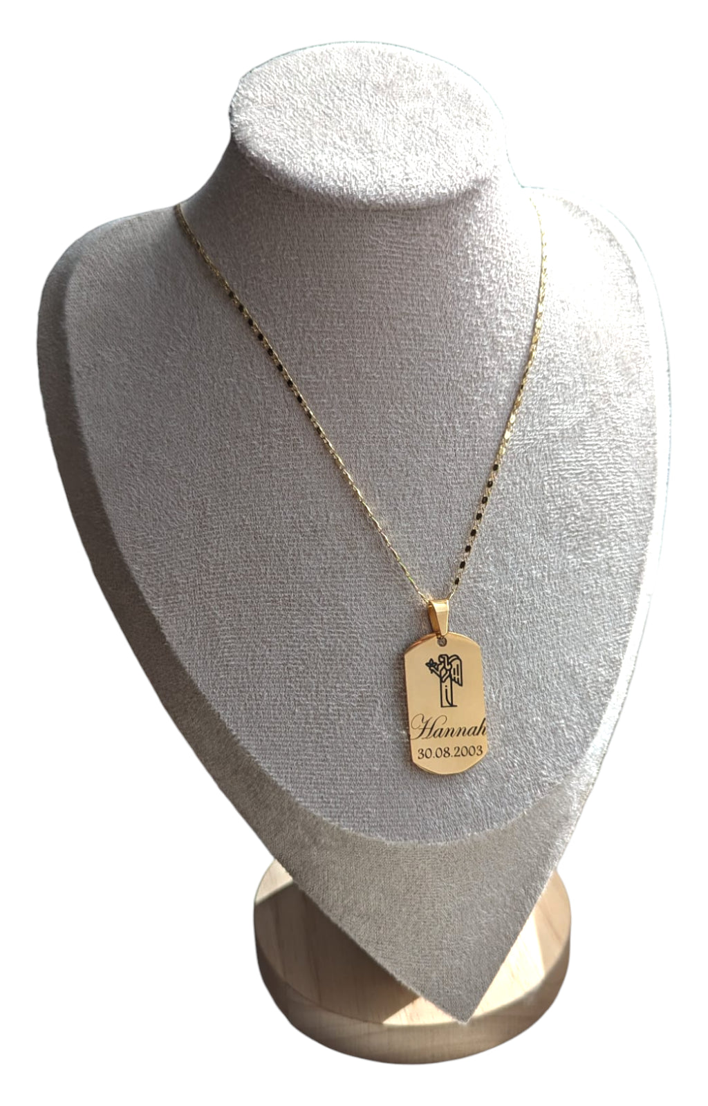 Elegante Kette in Gold mit Personalisierter Gravur