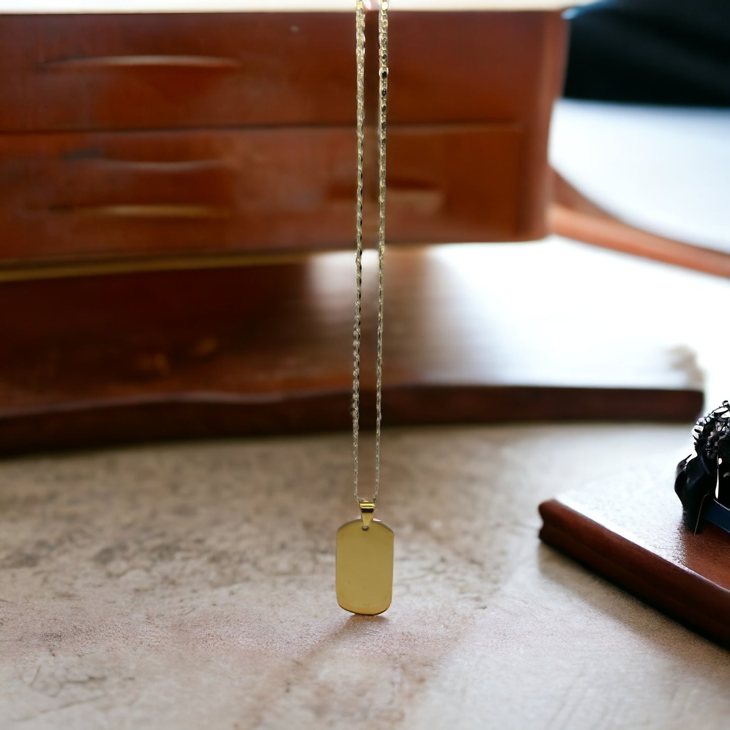 Elegante Kette in Gold mit Personalisierter Gravur